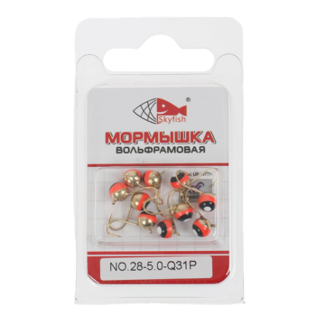 Мормышка вольф. SKYFISH "Дробинка с ушком", крашеная  №28-5.0-Q31P